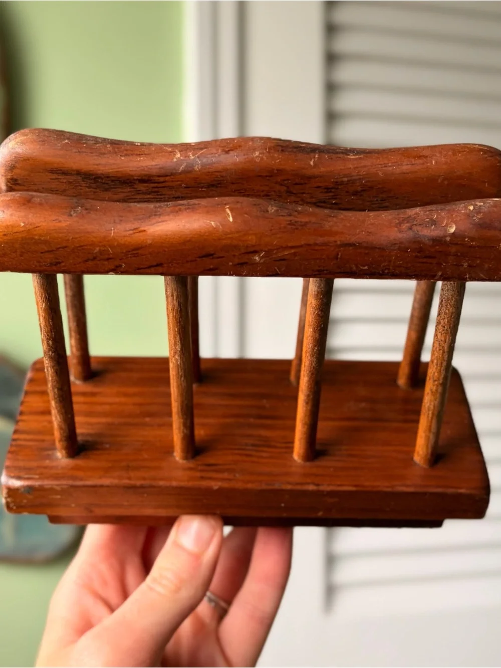Vintage Wooden Rustic Kitchen Napkin Holder Cottagecore Accent